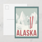 Carte Postale Ski Alaska (Devant / Derrière)
