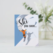 Carte Postale Ski amusant | Voyager Ski Destinations d'hiver (Debout devant)