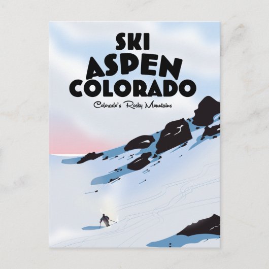 Carte Postale Ski Aspen Colorado (Devant)
