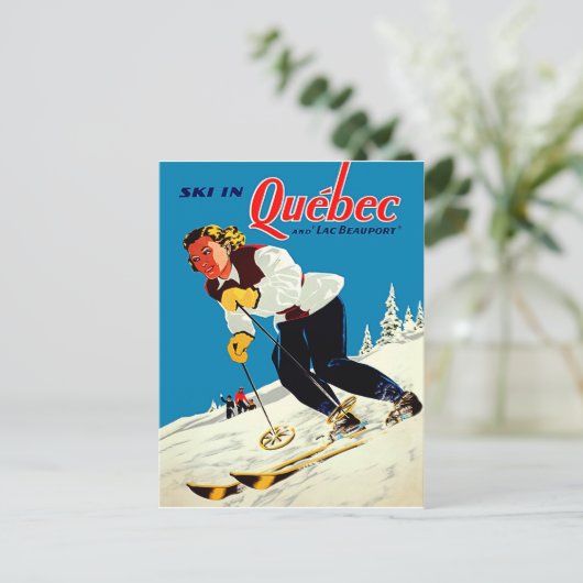 Carte Postale Ski au Québec (Debout devant)