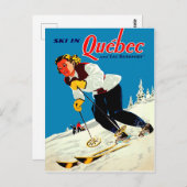 Carte Postale Ski au Québec (Devant / Derrière)