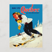 Carte Postale Ski au Québec (Devant)