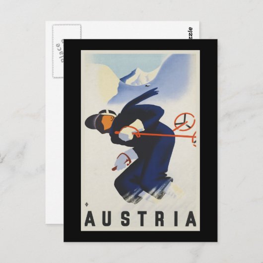 Carte Postale Ski Autriche (Devant / Derrière)