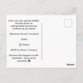 Carte Postale Ski Bachelorette Party pour amoureux de les chats (Dos)