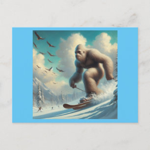 Carte Postale Ski Bigfoot