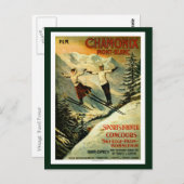 Carte Postale Ski Chamonix vintage (Devant / Derrière)