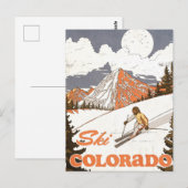 Carte Postale Ski Colorado (Devant / Derrière)