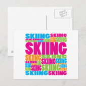 Carte Postale Ski coloré (Devant / Derrière)