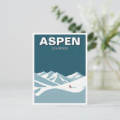 Carte Postale Ski d'Aspen (Debout devant)