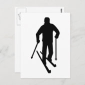 Carte Postale Ski de fond (Devant / Derrière)