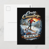 Carte Postale Ski de fond (Devant / Derrière)