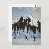 Carte Postale Ski de fond (Devant / Derrière)