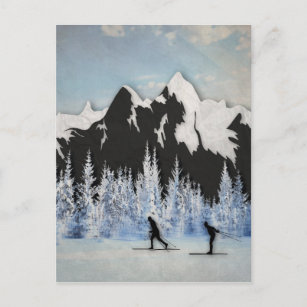 Carte Postale Ski de fond