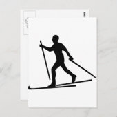 Carte Postale Ski de fond (Devant / Derrière)