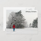 Carte Postale Ski de fond le jour du Frosty (Devant / Derrière)