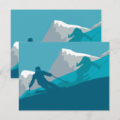 Carte Postale Ski de montagne (Devant / Derrière)
