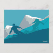 Carte Postale Ski de montagne (Dos)