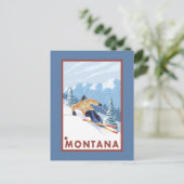 Carte Postale Ski de neige - Montana (Debout devant)