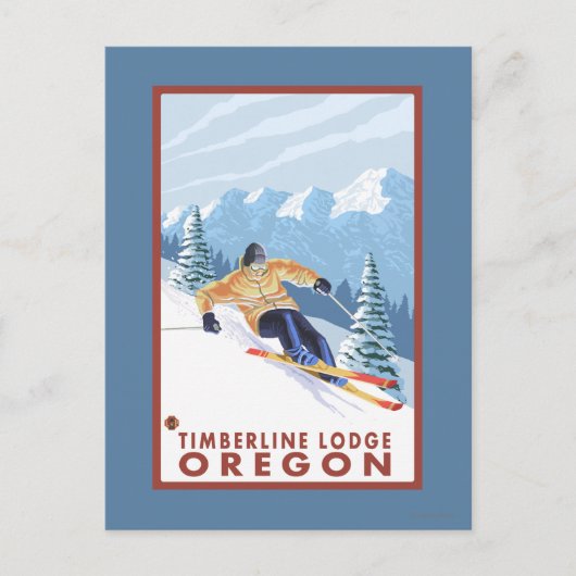 Carte Postale Ski de neige - Timberline Lodge, Oregon (Devant)