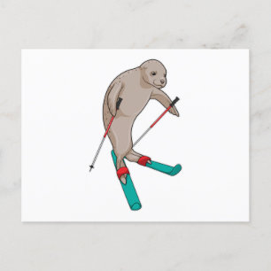 Carte Postale Ski de Seal
