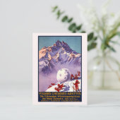 Carte Postale Ski de voyage en Suisse vintage (Debout devant)