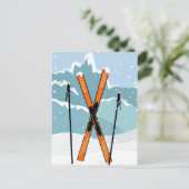 Carte postale Ski d'hiver (Debout devant)