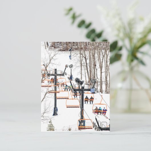 Carte Postale Ski d'hiver (Debout devant)