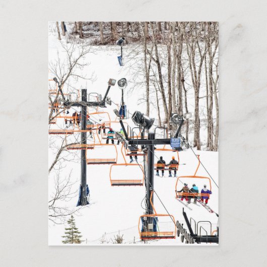 Carte Postale Ski d'hiver (Devant)