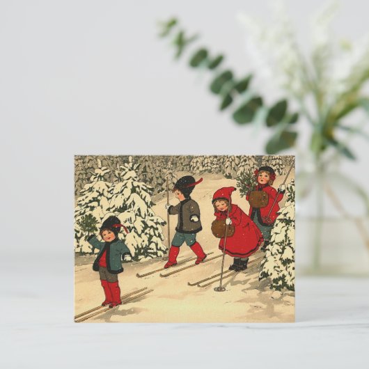 Carte Postale Ski d'hiver (Debout devant)