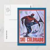 Carte Postale Ski du Colorado (Devant / Derrière)