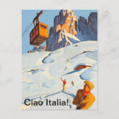 Carte Postale Ski en Italie (Devant)
