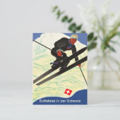 Carte Postale Ski en Suisse (Debout devant)