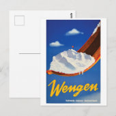 Carte Postale Ski en Wengen, Suisse (Devant / Derrière)
