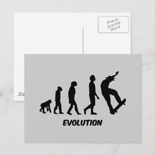 Carte Postale Ski Evolution (Devant / Derrière)