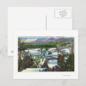 Carte Postale Ski Jumper décolle de la Ski Hill Olympique (Devant / Derrière)