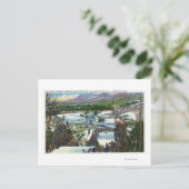 Carte Postale Ski Jumper décolle de la Ski Hill Olympique (Debout devant)