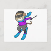 Carte Postale Ski Monkey (Devant)