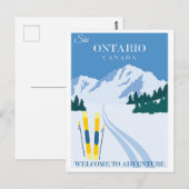 Carte postale Ski Ontario Canada vintage (Devant / Derrière)