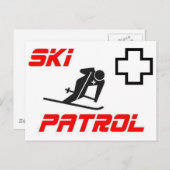 Carte Postale Ski Patrol - "Skier" (Devant / Derrière)