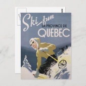Carte Postale Ski Québec (Devant / Derrière)