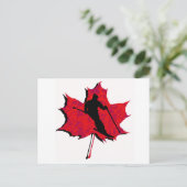 CARTE POSTALE SKI RED MAPLE (Debout devant)