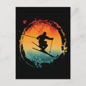 CARTE POSTALE SKI RETRO VINTAGE (Devant)