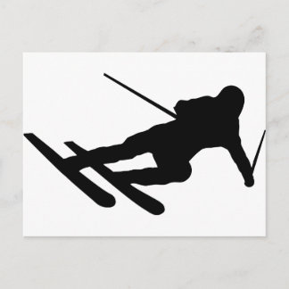 Carte Postale ski ski alpin ski