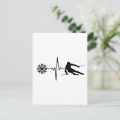 Carte Postale Ski - Ski Heartbeat (Debout devant)