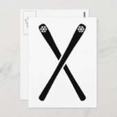 Carte Postale Ski traversé (Devant / Derrière)