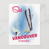 Carte Postale Ski Vancouver Canada (Devant)