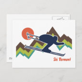 Carte Postale Ski Vermont (Devant / Derrière)