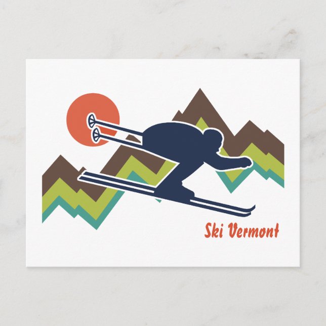 Carte Postale Ski Vermont (Devant)