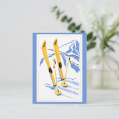 Carte Postale Ski vintage (Debout devant)