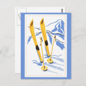 Carte Postale Ski vintage (Devant / Derrière)